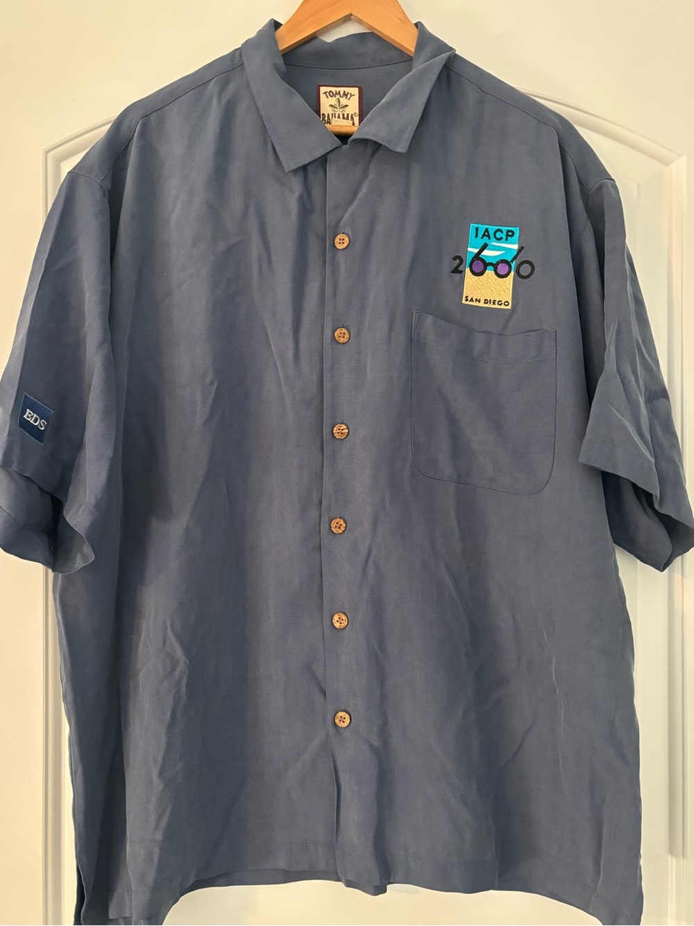 Vintage Tommy Bahama Silk Camp Shirt XL - IACP 2000 San Diego Police Conference